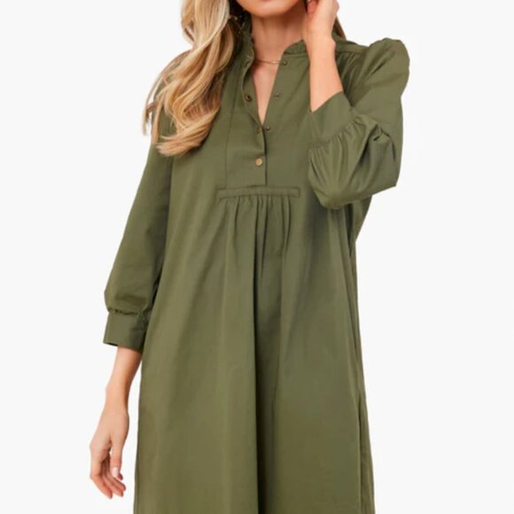 POMANDER PLACE Shift Dress Size Small Sage Green Tuckernuck Minimalist Casual - Picture 13 of 14